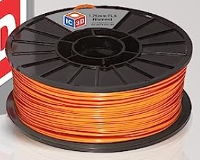 IC3D Orange 1.75mm PLA 3D Printer Filament - 1 kg Spool - Dimensional Accuracy +/- 0.05mm - Professional Grade 3D Printing Filament - Made in USA